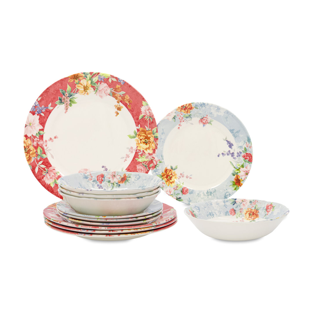 Tudor 12 Piece Porcelain China Dinnerware Set - Service for 4 Tudor England