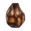 Vase décoratif décoratif en verre géométrique pour la maison - Vase à fleurs sculptural parfait pour la décoration de table, de bureau ou de salon - brun