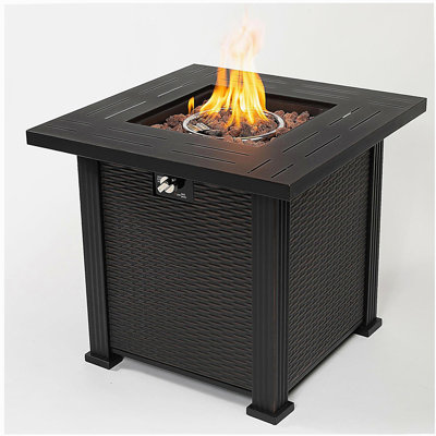 28-inch square fire pit table