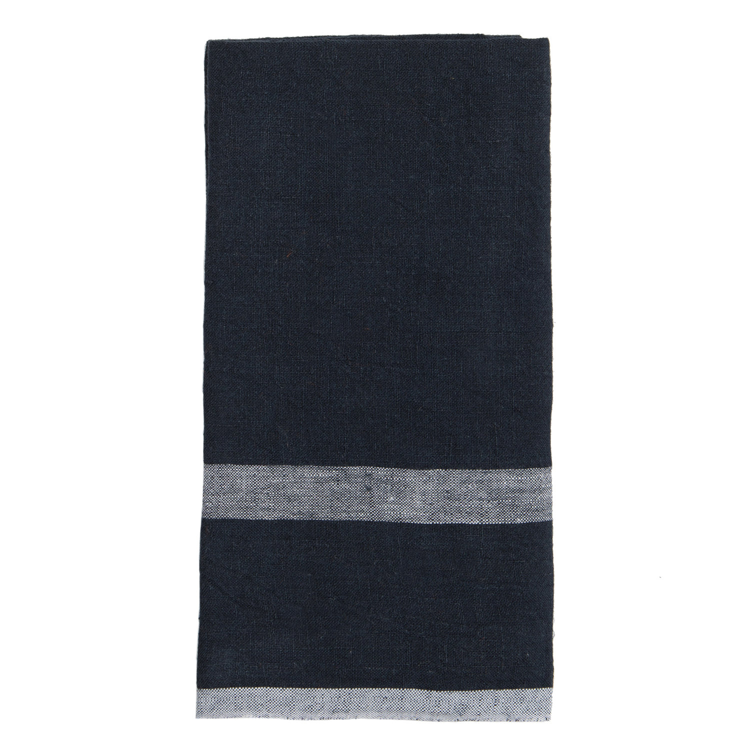 Stripe Tea Towel Kitchen Towel, Indigo/White