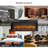 44" Wall Recessed Electric Fireplace With Remote And Imitation Flame, LED Light Heater