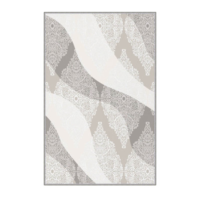 Tapis gris tissé à la machine Melcher