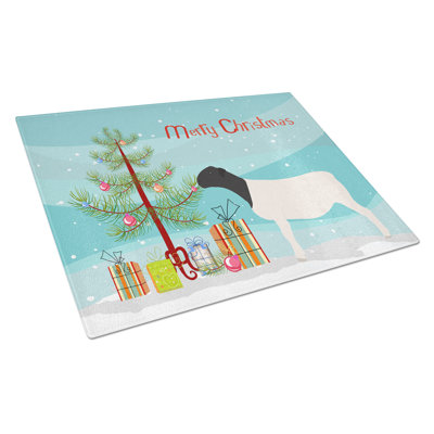 Planche à découper de noël en verre trempé pour dorper caroline