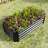 Black Rectangle Metal Raised Planter For Flowers, Material, - Rust Vegetables And Herbs, Black, & Long Term Use-107314641-107314653