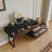 Carmavy Extendable Makeup Vanity Table Wooden Writing Desk with 4 Stroage Drawers
