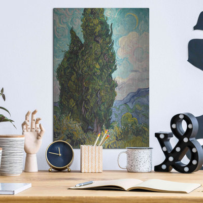 «Cypresses» par Vincent Van Gogh, art mural en métal