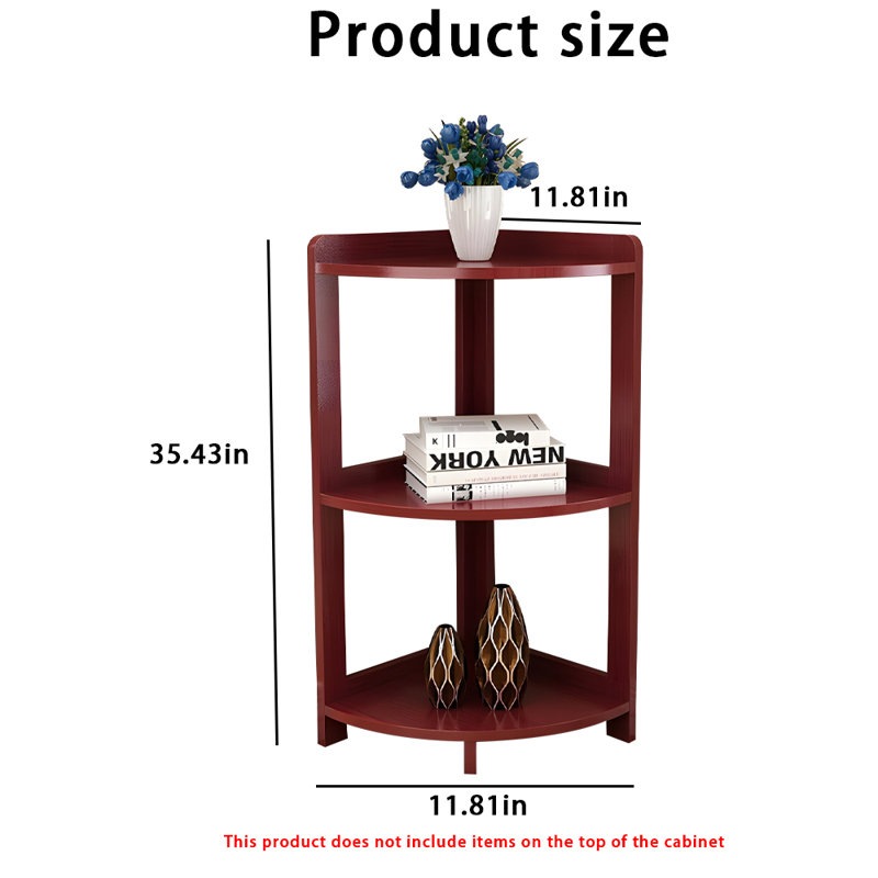 Armoire triangulaire, (3 tablettes) H 35,43 po x l 11,81 po x P 11,81 po