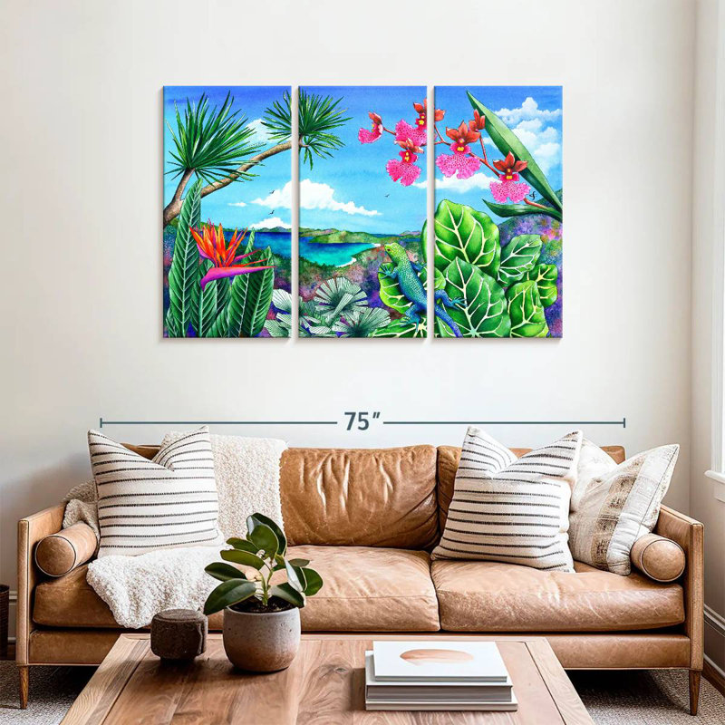 Brampt Lizard Latitudes, 36" H x 57" W
