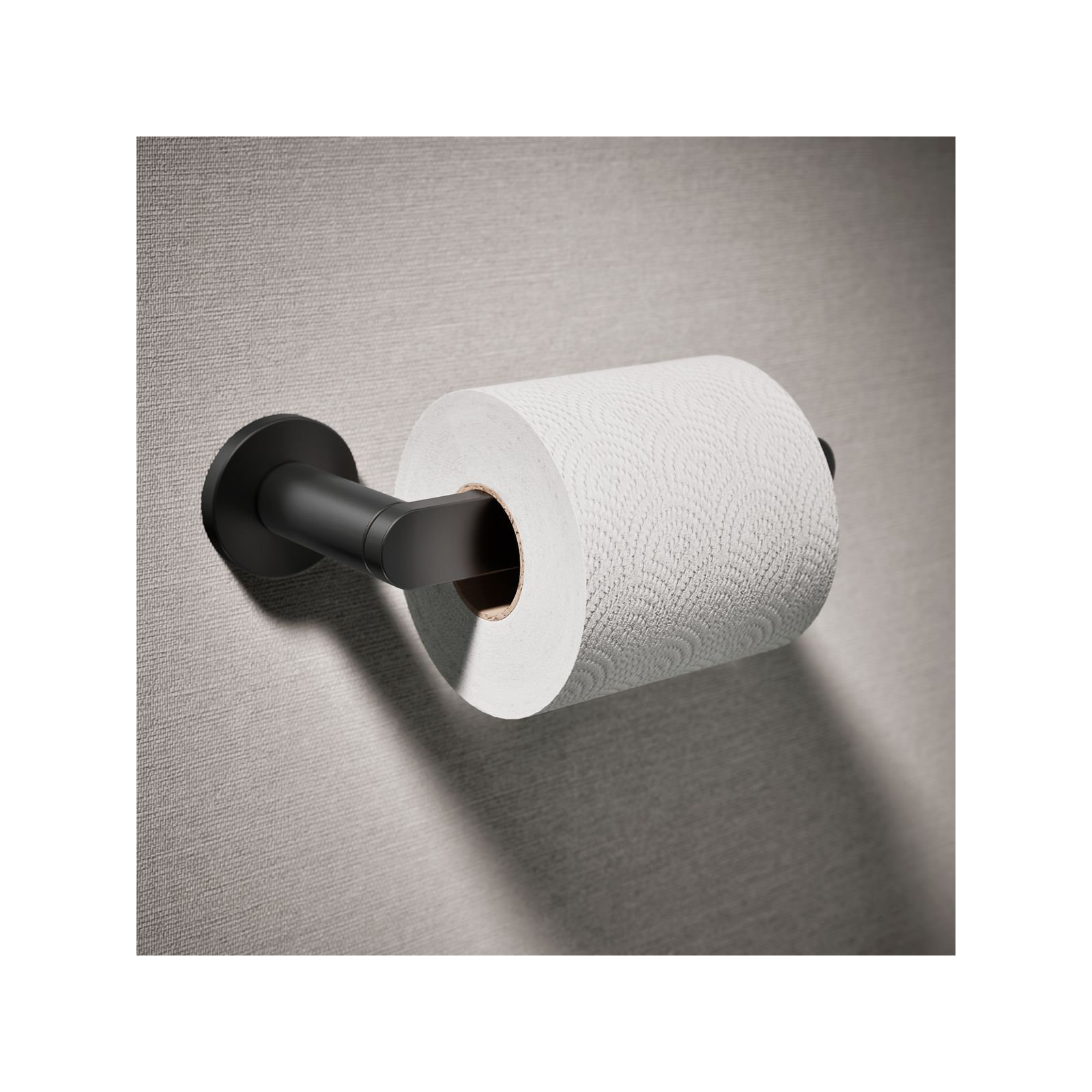 Wall Mount Toilet Paper Holder, Matte Black