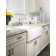 Houzer 33 in  Fireclay Apron Front Farmhouse Kitchen Sink w/ Strainer, Grid - PTG-4300 WH-C