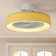 Jiren Dimmable Flush Mount LED Ceiling Fan with Remote Control