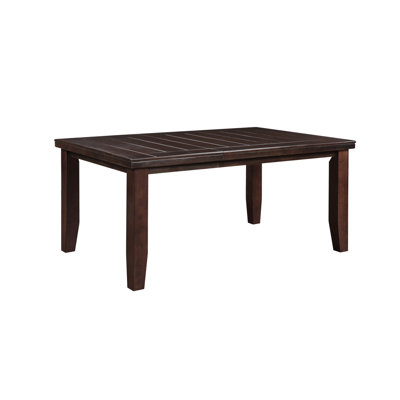 Table de salle à manger chic en cerisier, avec un plateau de table en placage de bois d'érable synthétique raffiné et accrocheur présentant un plateau rectangulaire moderne