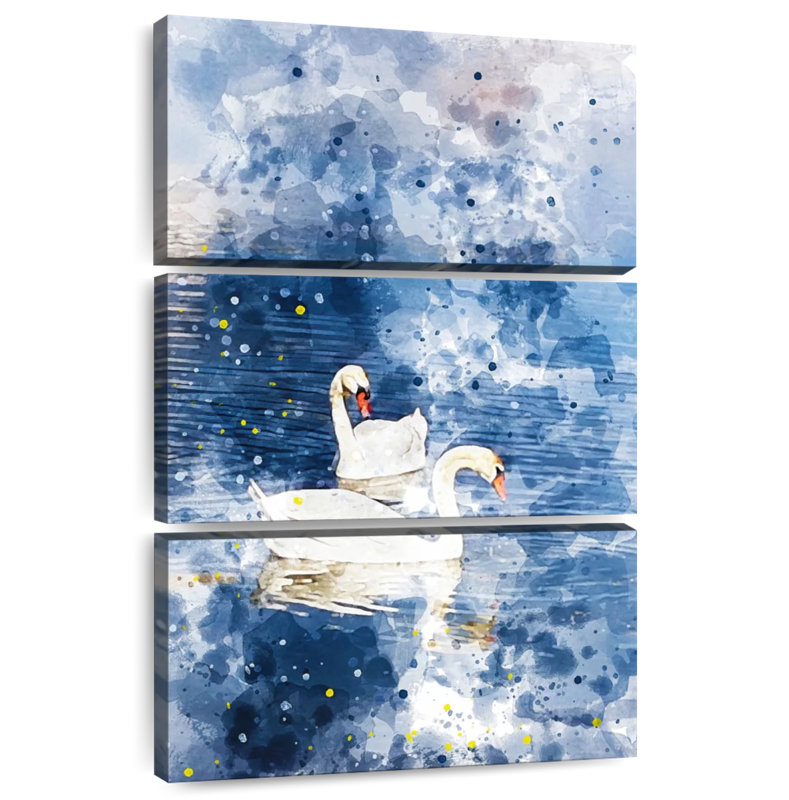 Brampt Swans Amour, 57" H x 36" W