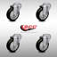 SS Polyurethane Wheel Swivel Bolt Hole Caster Set Service Caster-92133127