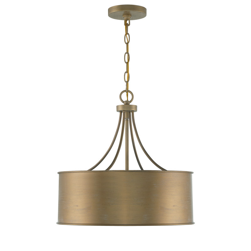 Kaddence 4 - Light Drum Pendant in Gold, Gold
