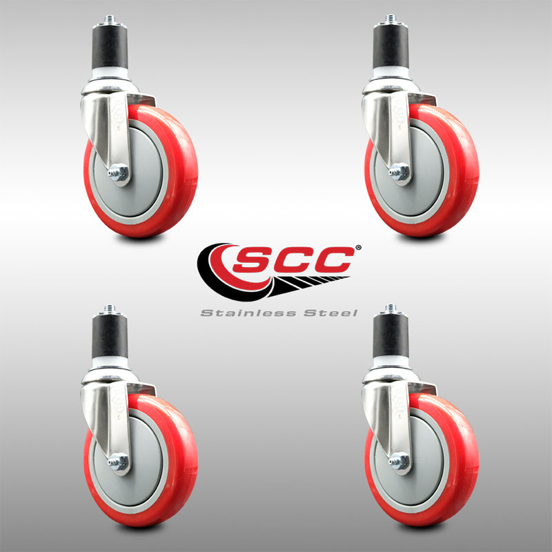 Polyurethane Caster, Red