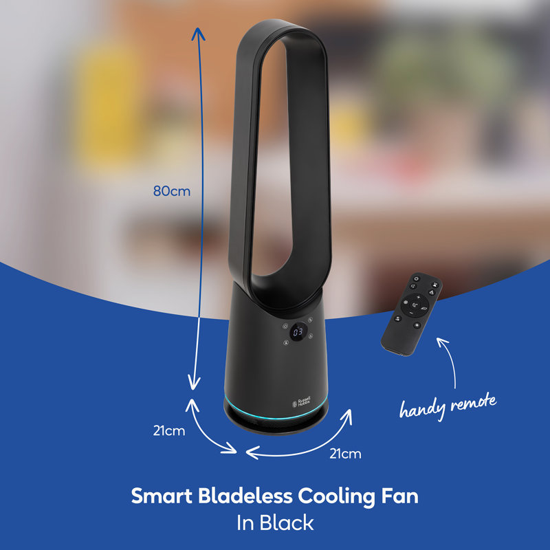 Russell Hobbs® RHCBLDL10BSM, Smart Bladeless Cooling Fan in Black