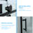 48 in. W x 76 in. H Single Added Frameless Shower Door with Clear Glass-92618933