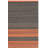 Amerina Kilim Hand Woven Flat Weave Wool/Cotton Striped Rug in Orange/Gray-12415168