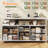 43.3"W Media Dresser TV Stand with Power Outlets & LED Lights - 5 Fabric Storage Drawers for Bedrooms-203269666