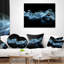 Coussin à imprimé abstrait fumée-29366491-29366495-29455514