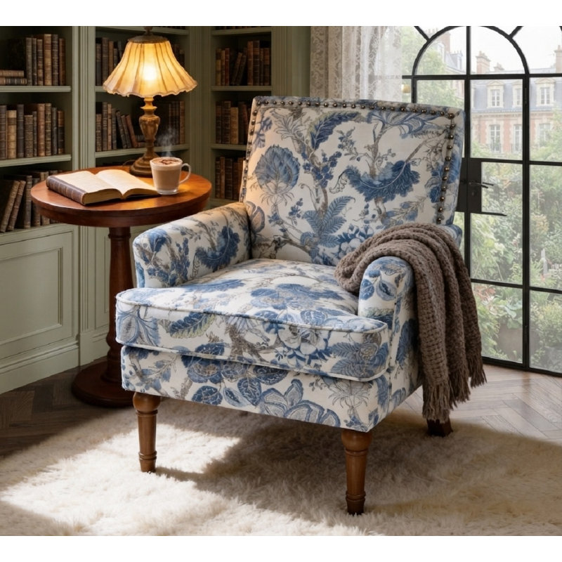 Chaise d'appoint rembourrée Modern Farmhouse