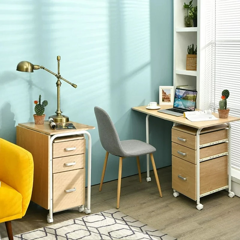 Metal Base Computer Desk, White