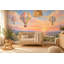 Sunset Flight Wallpaper Mural, Peel and Stick Kids Room Wall Mural, Watercolor Hot Air Balloon Nursery Wallpaper-288632106