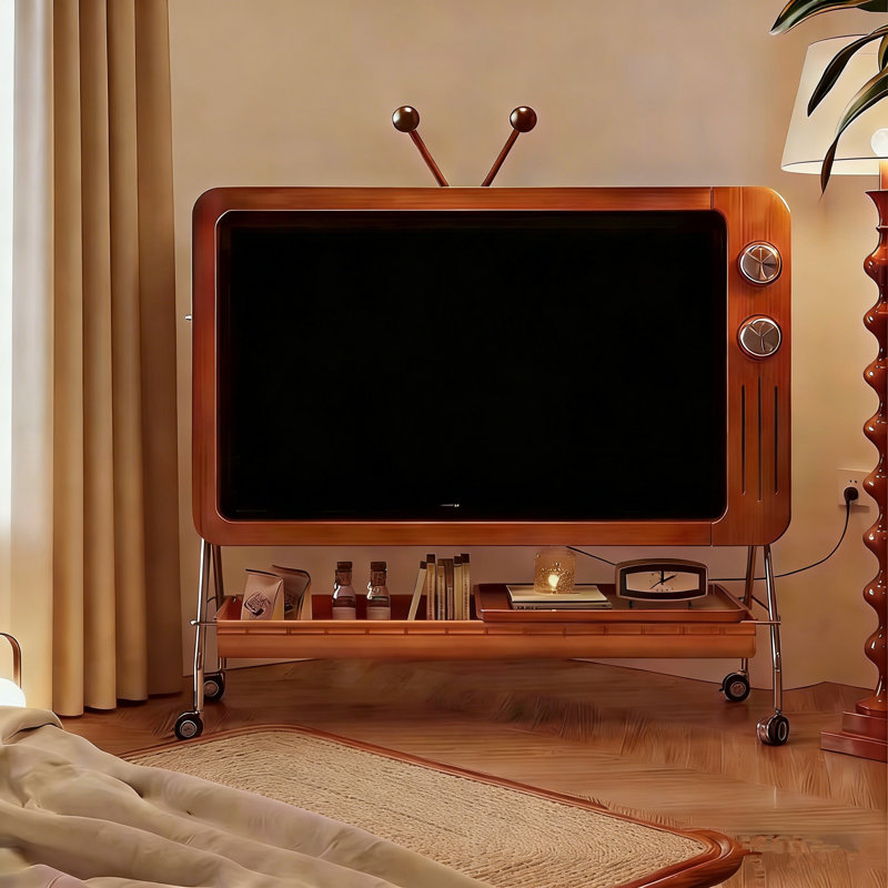 Meuble télé 53 po Mid-Century, H 57 po x L 53 po x l 9,84 po