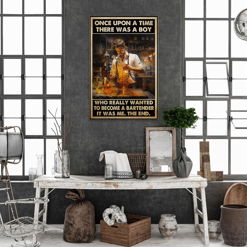 To devenir un barman 2 - Graphiques rectangulaires 1 pièce pour devenir un barman 2, H 36 po x l 24 po x P 1,25 po