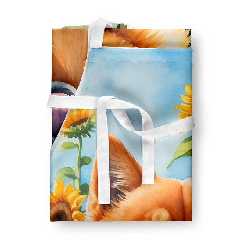 Tablier spitz finlandais en tournesols