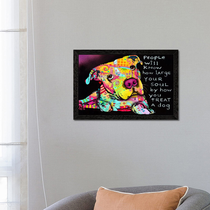 Firu by Dean Russo - Floater Frame Print on Canvas, 66.04 cm H x 45.72 cm W, Black