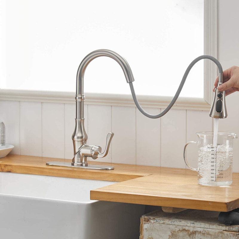 VIBRANTBATH Kitchen Faucet, Brushed Nickel, 2 GPM