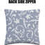 Indoor / Outdoor Damask Grey Square Cushion Cover-869890756