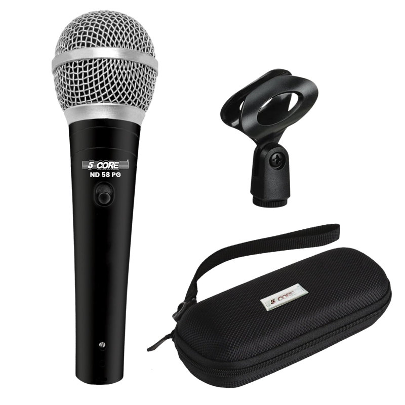 Microphone dynamique professionnel à 5 cœurs pour chant de karaoké Microphone filaire XLR pour studio de scène