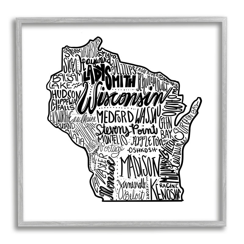 «Wisconsin City», art mural texturé giclée par The Morning Evening Post, H 24 po x l 24 po x P 1,5 po
