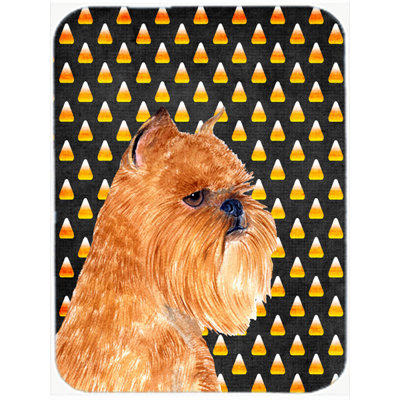 Planche à découper en verre à caroline bruxelles griffon bruxellois Halloween Candy Corn