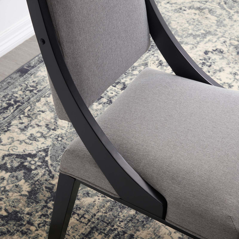 Cambridge Upholstered Fabric Dining Chairs - Set Of 2, Light Gray