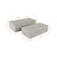 Boîte décorative rectangulaire avec couvercle pour la décoration intérieure - Boîtes de rangement élégantes pour souvenirs et organisateur de coiffeuse - Lot de 2, 30,5 cm et 35,5 cm, ivoire et or