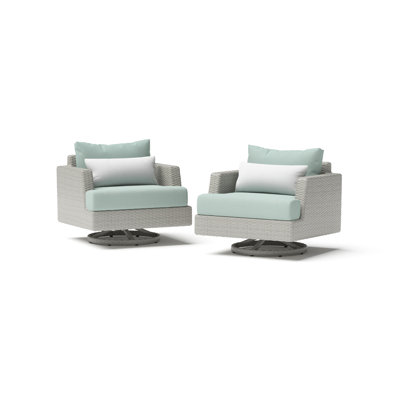Chaise de terrasse pivotante avec coussins Sunbrella Ehrenfried