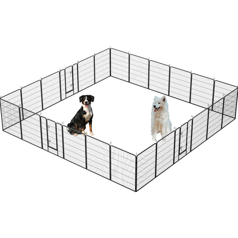 Cage à cochon d'Inde de 40 po de hauteur - 24 panneaux, avec porte verrouillable pour parc pour enfants