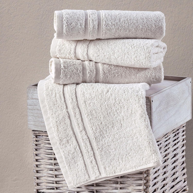18 Piece Bath Towels Set for Bathroom Original Turkish Cotton Soft, Absorbent and Premium 6 Bath Towels, 6 Hand Towels, 6 Washcloths