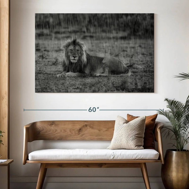 Corbeau lion safari Crowle, H 34 po x l 51 po
