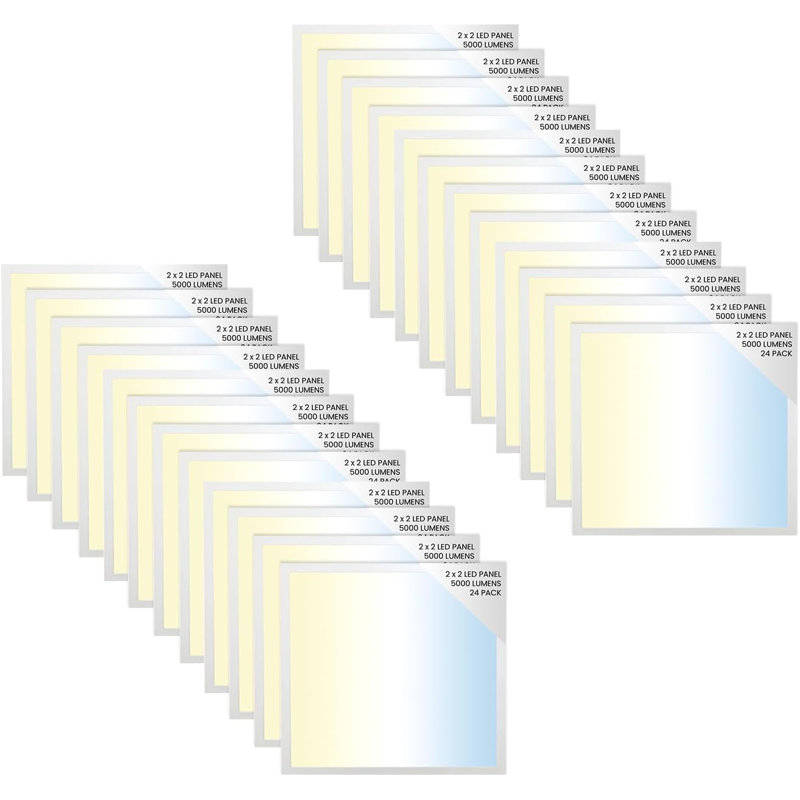 Plafonnier carré à intensité variable (ensemble de 12), 12