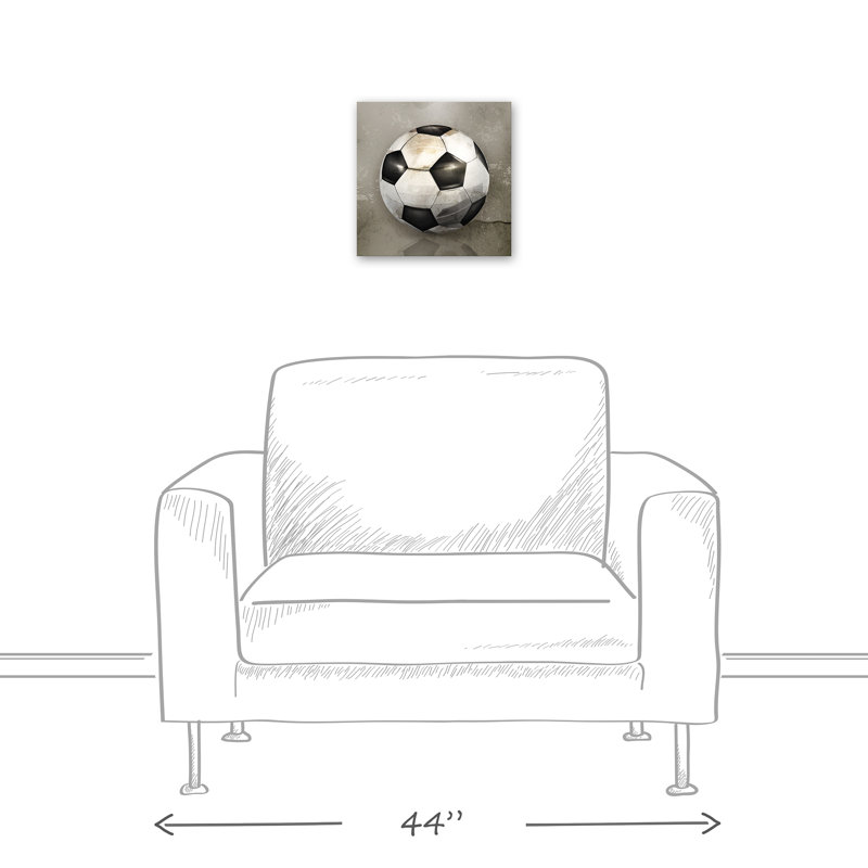 Soccer Ball Print On Canvas; EDE4A8BF0BD9440C987669A780AAEF8A Square, 12" H x 12" W x 1.25" D