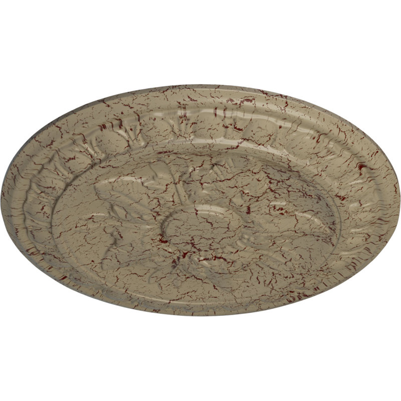 Médaillon de plafond Oxford Endurathane, l 16 7/8 po x H 11 3/4 po x P 1 1/2 po, fini bleu flash peint à la main