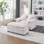 Ensemble de canapé confortable confortable en velours côtelé avec coussins décoratifs et repose-pieds, idéal pour se détendre dans le salon-1100974491