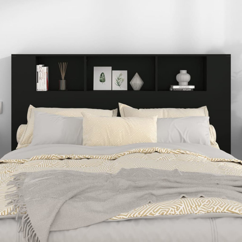 Macungie Headboard, 105cm H x 160cm W x 19cm D, Black
