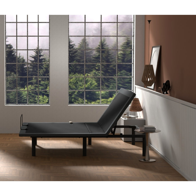Full Adjustable Bed Base - Os4 With Wadding, Head/foot Extra Strength Frame, 2 Motor 6000n, Full