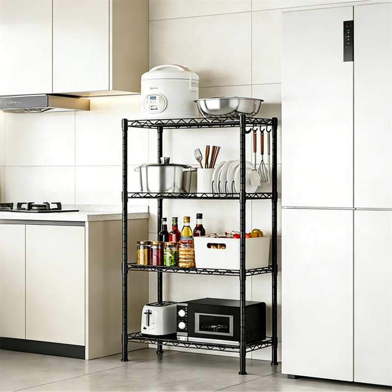 4 Tier Metal Wire Adjustable Shelving Units